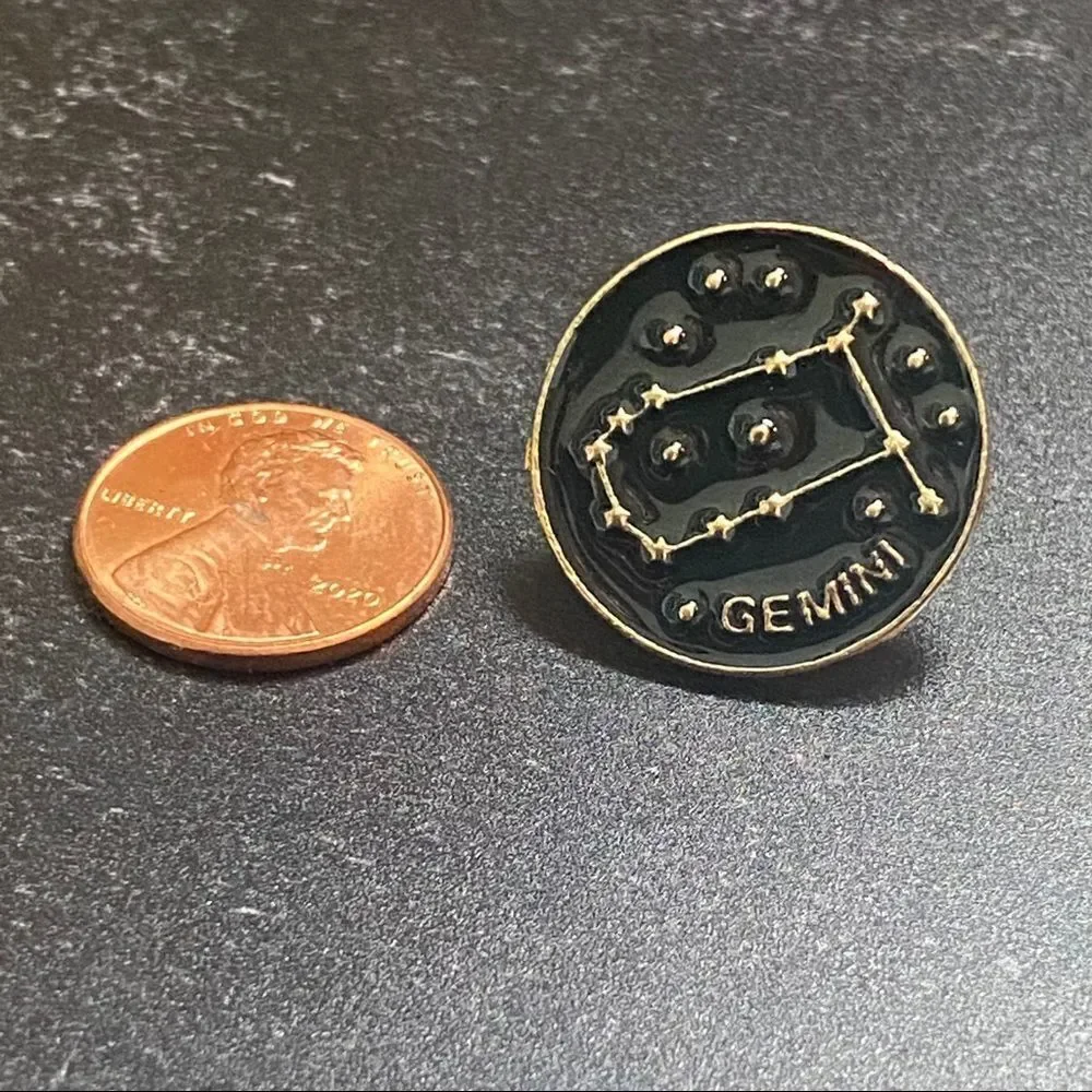 Gemini Zodiac Enamel Pin/ Brooch Lapel